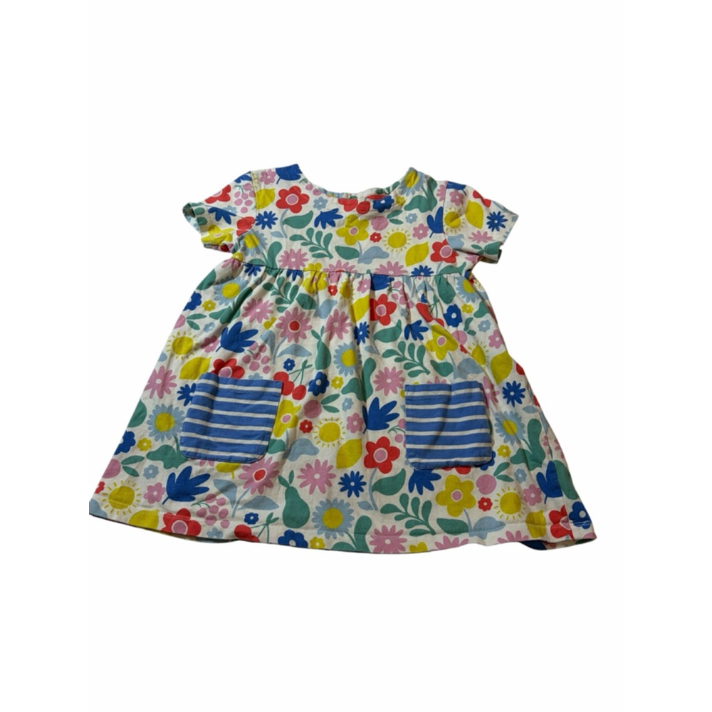 Mini Boden Floral Pocket Dress Girls 7 8 Colorful Playful Cottagecore Summer